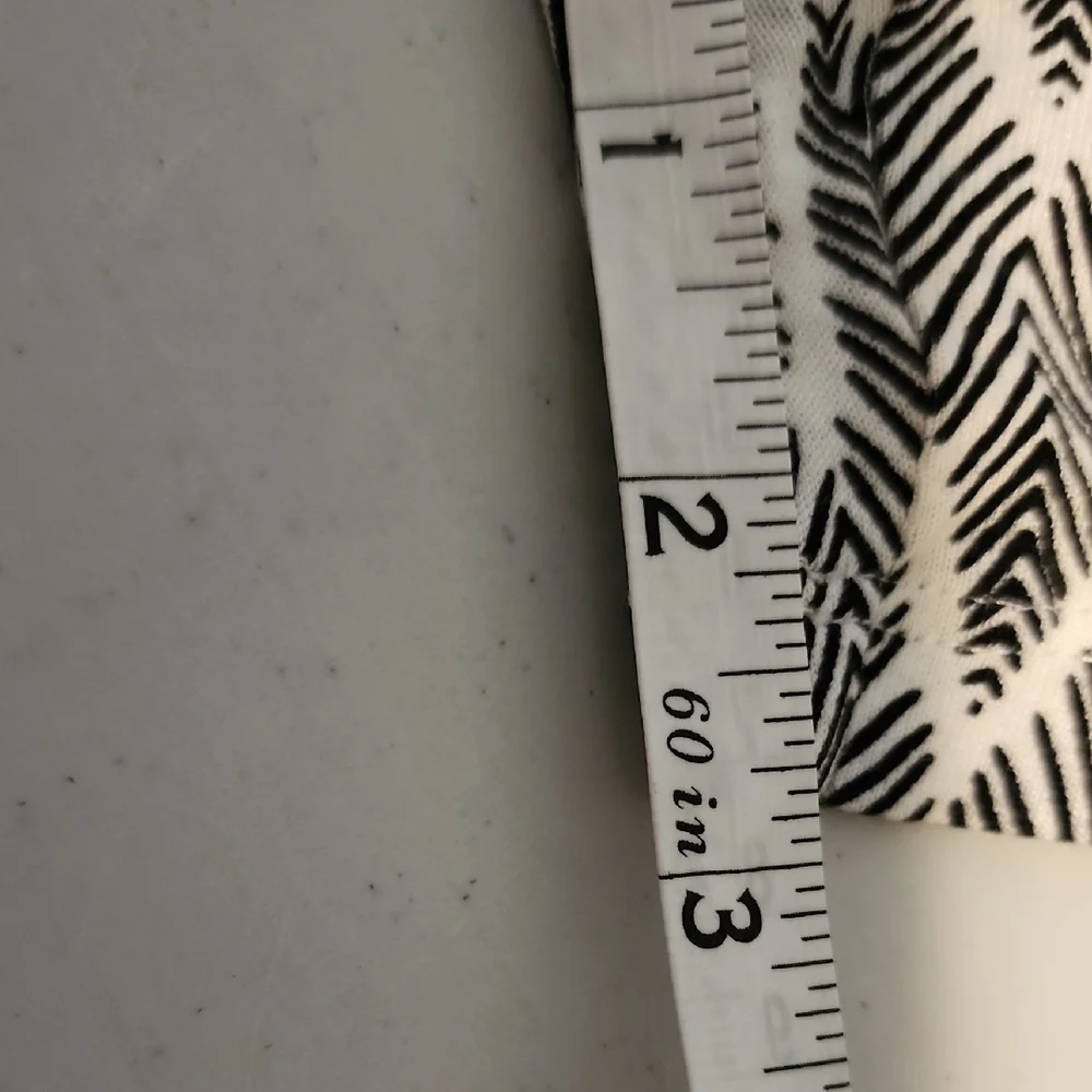 Black and White Chevron Jumpsuit with Tapered Legs - Picture 6 of 10